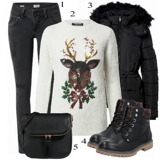 outfit mit Škorenj Tom Tailor "Lep izgled za zimo"