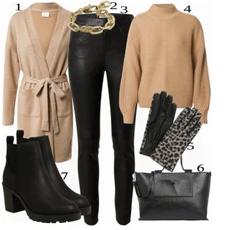 Outfity pro práci s Černá Kotníková Bota s Podšívkou/Chelsea Boty/Kožená kotníková bota/Gumová Kotníková Bota/Kožená bunda Only "Pěkný zimní vzhled"