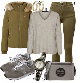 Outfity na zimu s Šedá Taška Přes Rameno ESPRIT "Pěkný zimní vzhled"