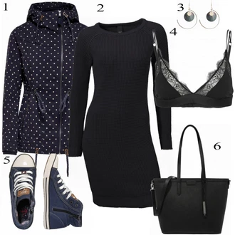 Outfit s Modrá Teniska Mustang "Mustang styl"