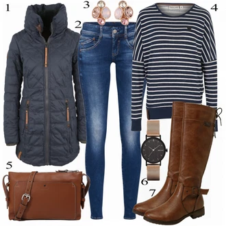 Outfit s Modrá Herrlicher "NAKETANO STYL"