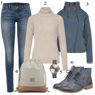 Outfit s Šedá Naketano "Naketano Bunda"