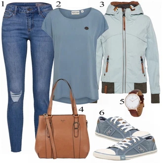 Outfit s Šedá Teniska Skate Bota Mustang "Naketano Vzhled"