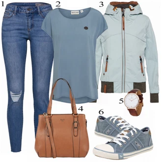 Outfit s Šedá Teniska Skate Bota Mustang "Naketano Vzhled"