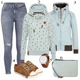 Outfit s Hnědá Teniska Mustang "Naketano Vzhled"