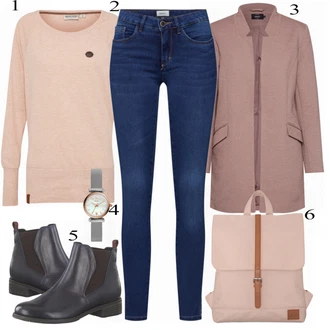 Ležérní Outfit s Modrá/Tmavě modrá Džínové Legíny/Jeggings Only "Naketano Košile"Look: Styl, Ležérní, Cool, Kovbojka, Krásný, Old Money, Western