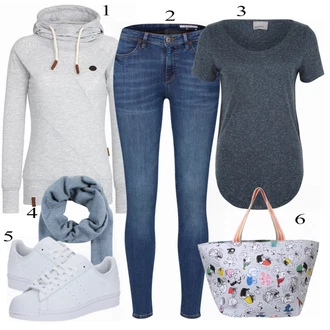 Superstar Outfit s Bílá/Světle modrá/Šedá/Krémová Úzká Teniska/Nízká Teniska/Kožené Tenisky/Skate Bota Adidas Originals "Naketano Sweatshirt"