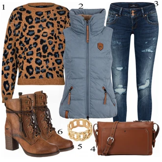 Ležérní outfity s Červená Šněrovací bota/Zimní bota/Nízká bota na podpatku Mustang "Naketano Vest"