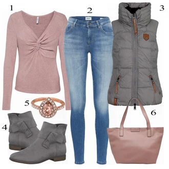 Outfit s Béžová Hailys "Naketano Vest"