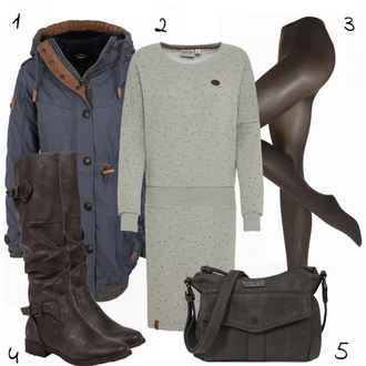 Outfit s Modrá Kozačka Mustang "Nový Vzhled"