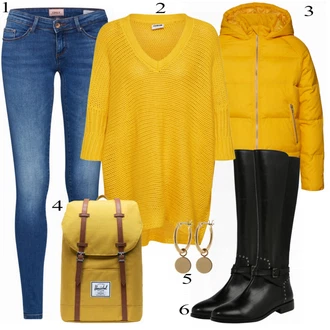 70tá léta Outfit s Modrá/Tmavě modrá Kožená bunda/Navlékací džíny/Kožené Boty/Dámské Džíny s Délkou 7/8/Push up Džín/Kotníková Bota/Džíny s Nízkým Sedem/Slim Fit Džíny/Džíny s Rozparkem/Džín s Nízkým Pasem/Kožená Pánská Bund/Nezařazené Only "Noisy May Pullover"Look: 70tá léta, Ležérní, Cool, Francouzské, Moderní, Krásný, Bezešvé