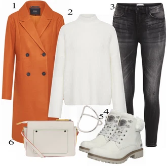Outfit s Šedá Kozačka Dockers by Gerli "Pouze Mantel"
