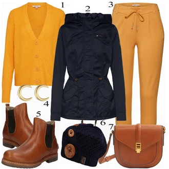 Outfit s Hnědá Zimní Bota/Nízká Bota na podpatku/Chelsea Boty Bullboxer "ONLY STYL"