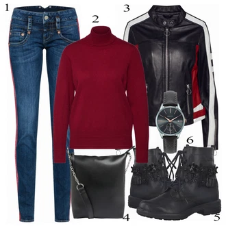 Outfit s Modrá Herrlicher "Oliver Black"