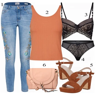 Ležérní outfity s Červená Sandály About You "Only"
