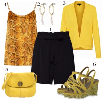Outfit s Černá Košile Only "Pouze Hose"