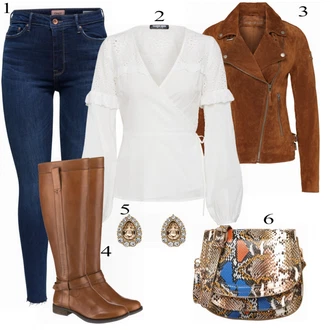 Outfit s Béžová/Hnědá/Šedá/Khaki Bunda s Bočním Zipem/Kožené Bund Kožená vintage bunda/Bunda z Umělé Kůže/Motorkářské Bund/Motorkářská bunda Freaky Nation "Only Džíny"