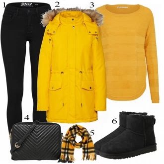 Outfit s Černá Dřevák & pantofle s vyměnitelnou stélkou/Lodička s Přezkou/Pantofle z jehněčí kůže/Teplá Pantofle UGG "Only Džíny"