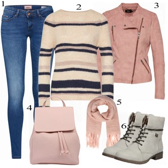 70tá léta Outfit s Modrá/Tmavě modrá Kožená bunda/Navlékací džíny/Kožené Boty/Dámské Džíny s Délkou 7/8/Push up Džín/Kotníková Bota/Džíny s Nízkým Sedem/Slim Fit Džíny/Džíny s Rozparkem/Džín s Nízkým Pasem/Kožená Pánská Bund/Nezařazené Only "Only Vzhled"Look: 70tá léta, Ležérní, Cool, Francouzské, Moderní, Krásný, Bezešvé