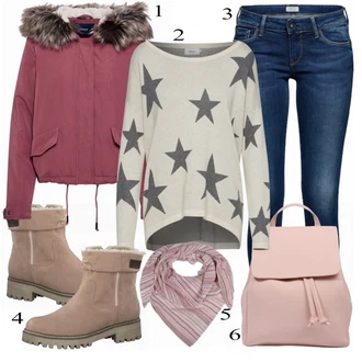 Outfit s Modrá/Tmavě modrá Kožená bunda/Džíny s Nízkým Sedem/Džíny s Rozparkem/Push up Džín/Džín s Nízkým Pasem/Kožené Boty/Kotníková Bota/Slim Fit Džíny Pepe Jeans "Only Svetr"