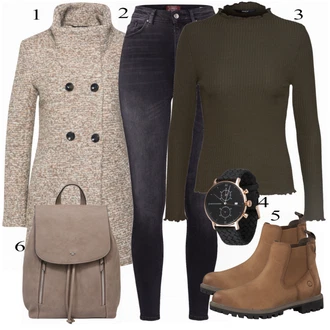 Outfity na festival Podzim s Tmavě zelená/Khaki Roláková Košile Only "Only Svetr"