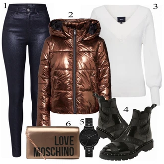 Outfit s Černá Kozačka Chelsea Boty/Motorkářská bota/Vintage Kotníková Bota/Kožená bunda/Letní kotníková Kozačka/Plochá Kotníková Bota/Kožená kotníková bota LEMON JELLY "Only bunda"