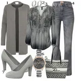 Jak kombinovat šedé tylové sukně image