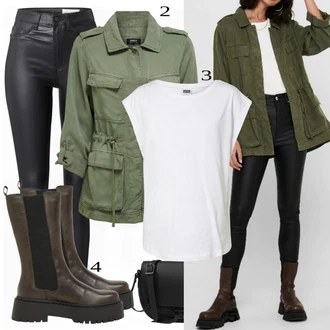 Military Outfit s Tmavě zelená/Zelená Only "Outfit pro jaro"Look: Rad, Emo, Military, Venkovní, 90tá léta, Pracovní oděvy, Safari, Armáda