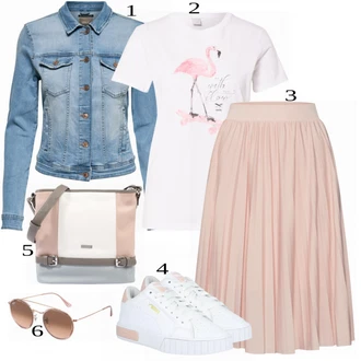 outfit mit Modra/Turkizna Denim Jakna Only "Oblačila za pomlad"