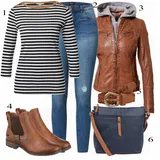 Hnědé Krátké Gumové Kotníkové Boty Outfity image
