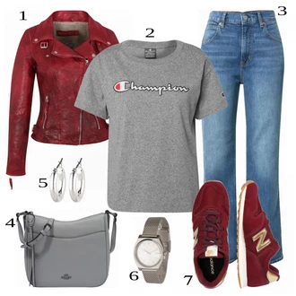 Outfit sa Crvena Tenisica New Balance "Tvoja cool kombinacija"