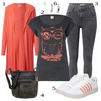 Outfit sa Kardigan Cartoon "Tvoj otmjeni outfit"