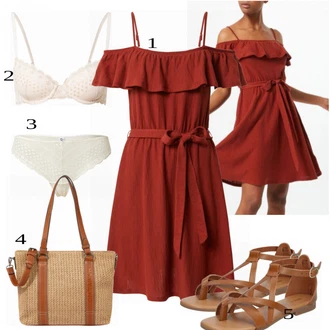 outfit mit Rdeča Obleka About You "Tvoj modni izgled"