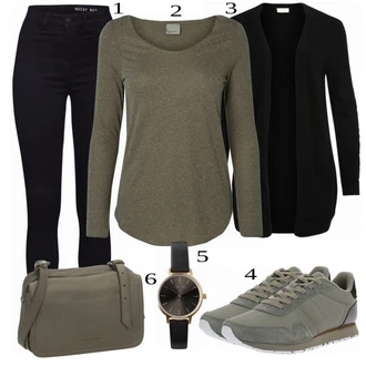 Outfit s Šedá Teniska WODEN "Podzimní Outfit"