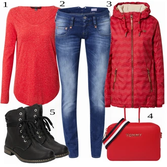Prošívaný Dlouhé / Maxi Outfit s Modrá Dlouhá tylová sukně/Dlouhý Zimní Kabát/Dlouhé Kardigany/Kožená bunda/Dlouhá Halenka/Dlouhý Svetr Herrlicher "Podzimní Outfit"