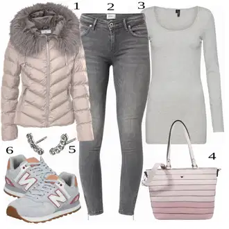 Dlouhé Outfit s Béžová/Hnědá Zkrácený Top/Pletené tričko/Roláková Košile/Krátký Top/Pletený top/Dlouhý top/Krátký top/Ležérní top/Tričko nadměrné velikosti/Jednoduchý top VERO MODA "Podzimní Outfit"