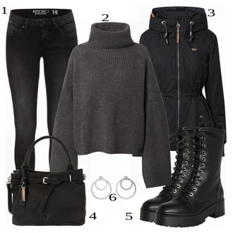 Outfit sa Plava Zimska cipela Bullboxer "Kostim za jesen"