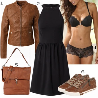 Outfit s Černá/Růžová Kalhotky Průhledná kalhotka/Tanga/Brazilské Kalhotky/Spodní Kalhotky/Klasické Kalhotky/Průsvitná kalhotka Lascana "1"