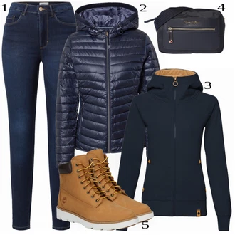 outfit mit Rjava Škorenj Timberland "1"