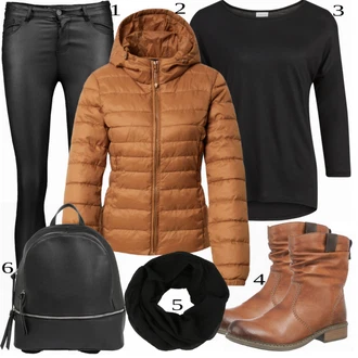 outfit mit Rjava Škorenj Rieker "1"