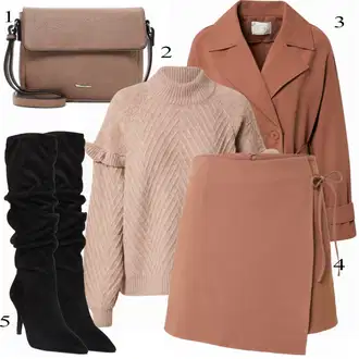 Outfit sa Smeđa/Pink Suknja Guido Maria Kretschmer Collection "Tvoj otmjeni outfit"