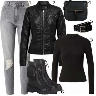 outfit mit Črna Škorenj Tamaris "1"