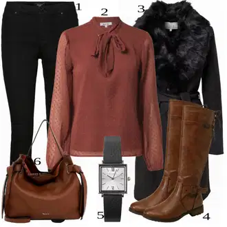 Outfit sa Crvena Bluza About You "Tvoj otmjeni outfit"