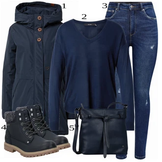 outfit mit Črna Škorenj Tom Tailor "1"