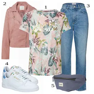 Outfit sa Bež Kožna Jakna JdY "Letnji Outfit"