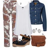 Hnědé kalhoty veľkých veľkostí outfity image