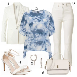 Outfit sa Siva/Bijela Drykorn "Tvoj otmjeni outfit"