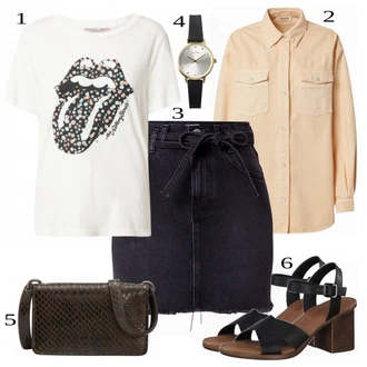 outfit mit Črna Krilo Pepe Jeans "Tvoj cool outfit"