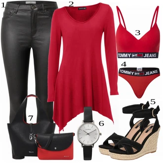 Outfit s Červená Tommy Hilfiger Underwear, Nezařazené Tommy Hilfiger Underwear "Cool outfity na volný čas"