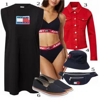 Outfit s Šaty Tommy Jeans "Lehký outfit"